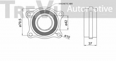 TREVI AUTOMOTIVE wb2313 -  Комплект подшипника ступицы колеса